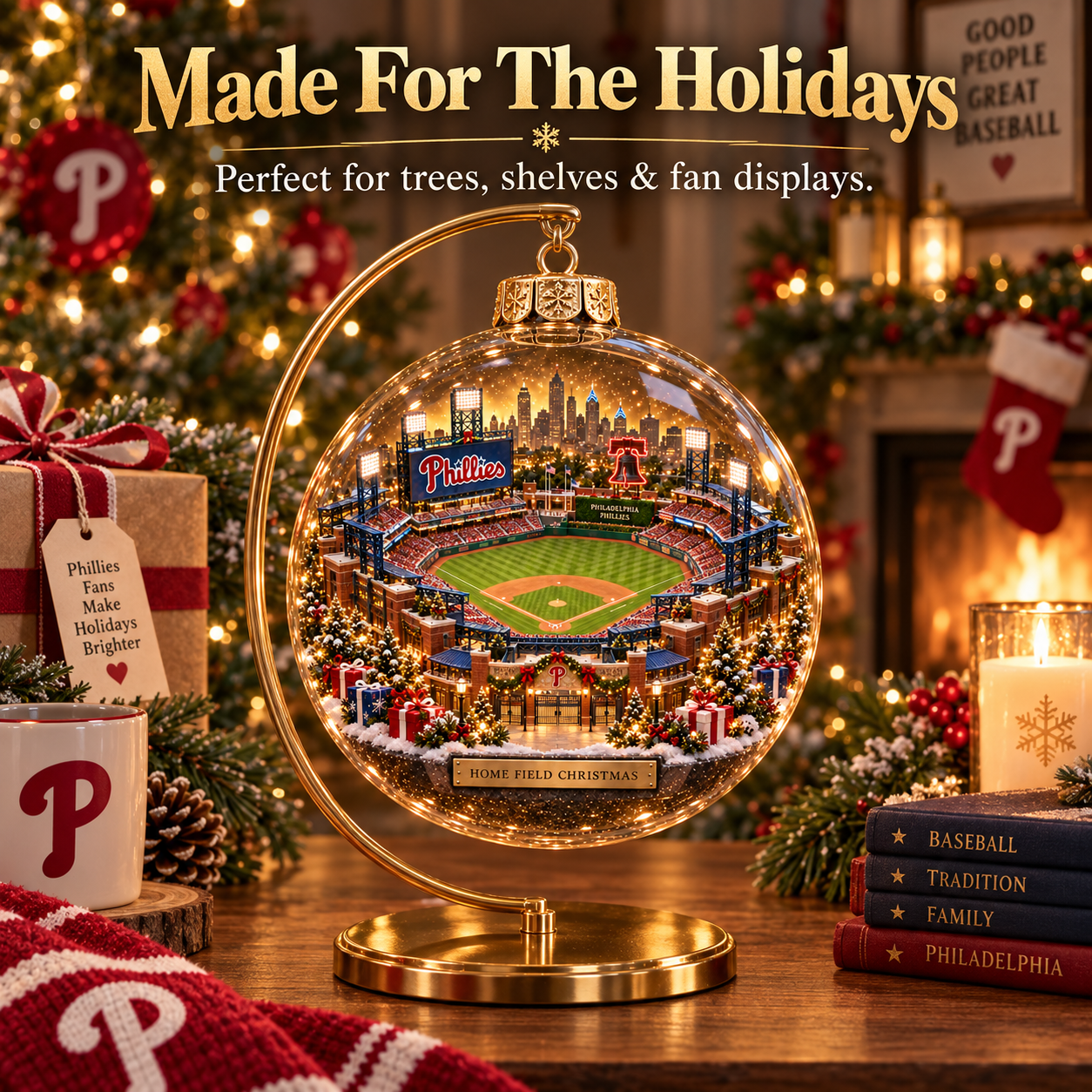 ⚾🎄 More Than a Game – Light-Up Baseball Heritage Christmas Ornament