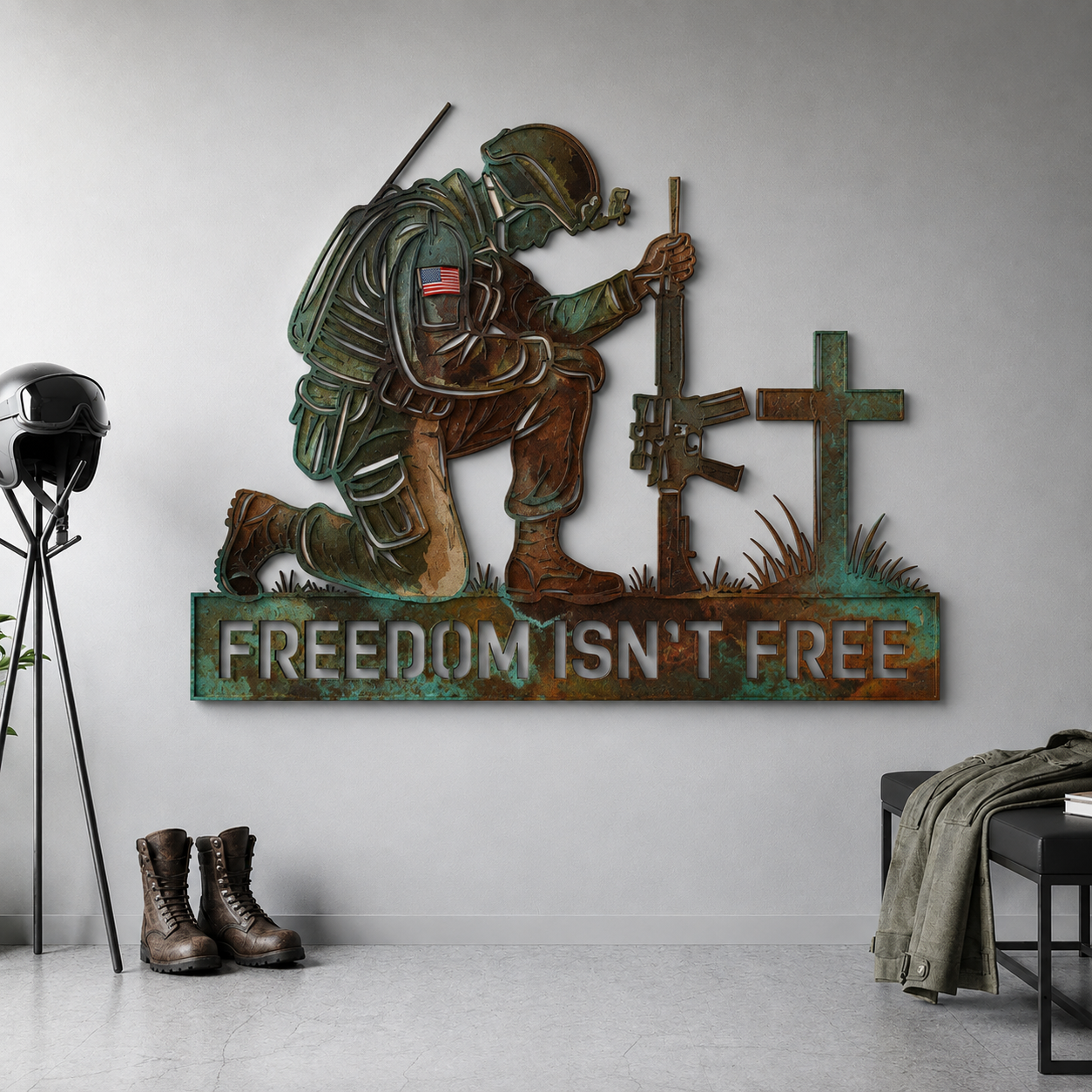 Freedom Isn’t Free Military Memorial Wall Decor
