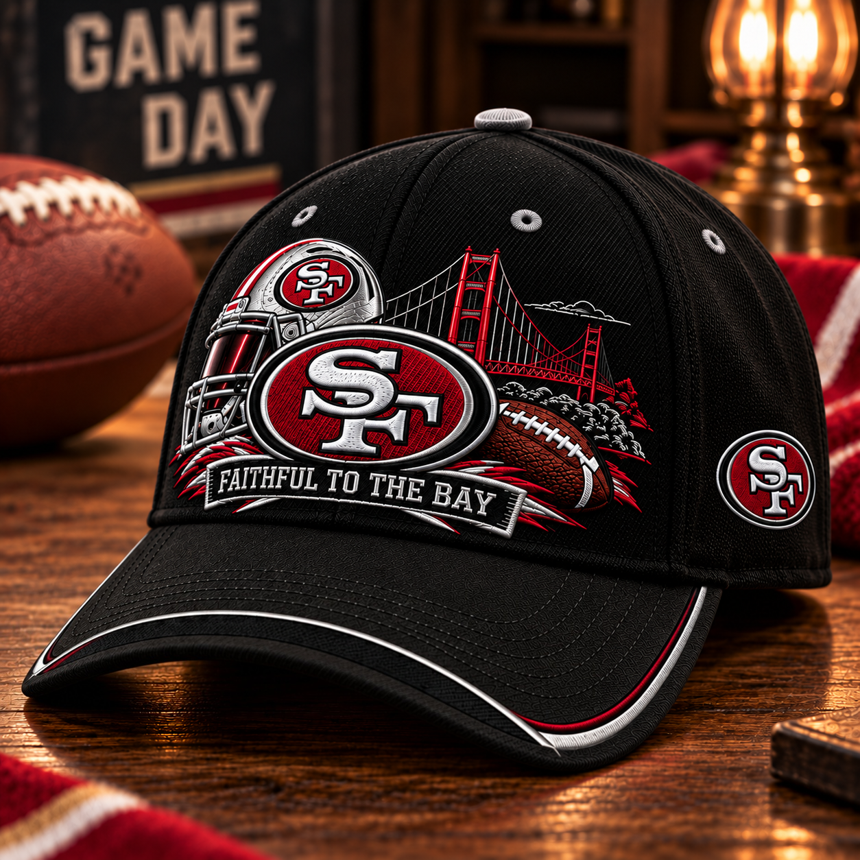 🏈 Faithful To The Bay Fan Cap – Game Day Football Pride Baseball Hat