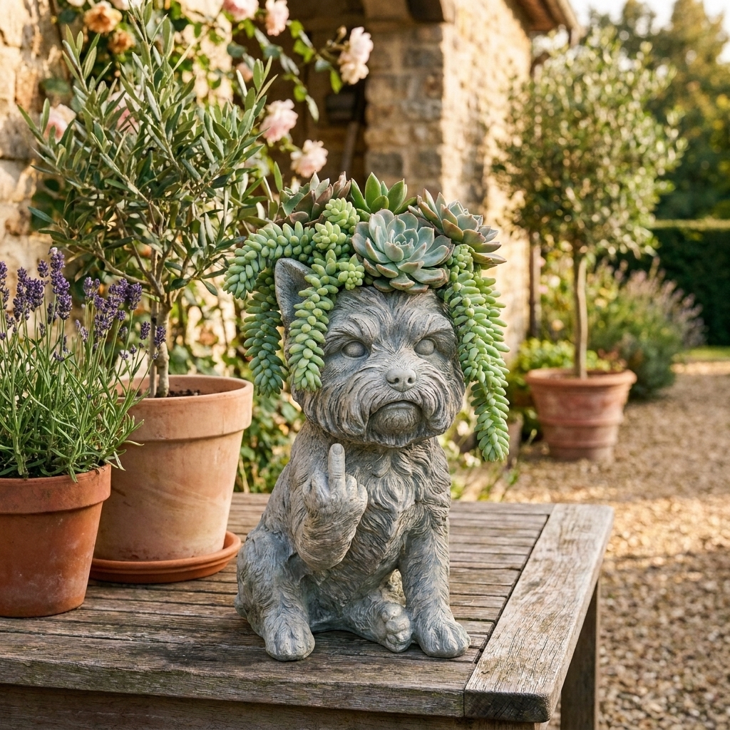 Yorkie Planter Instantly Infuse Your Plants with Personality