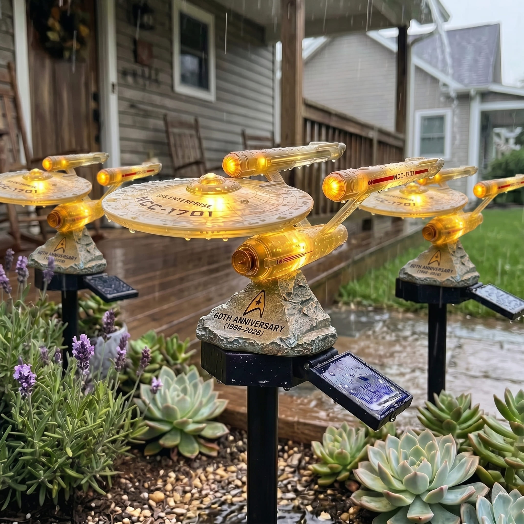 ST USS Enterprise 60th Anniversary Solar Garden Light