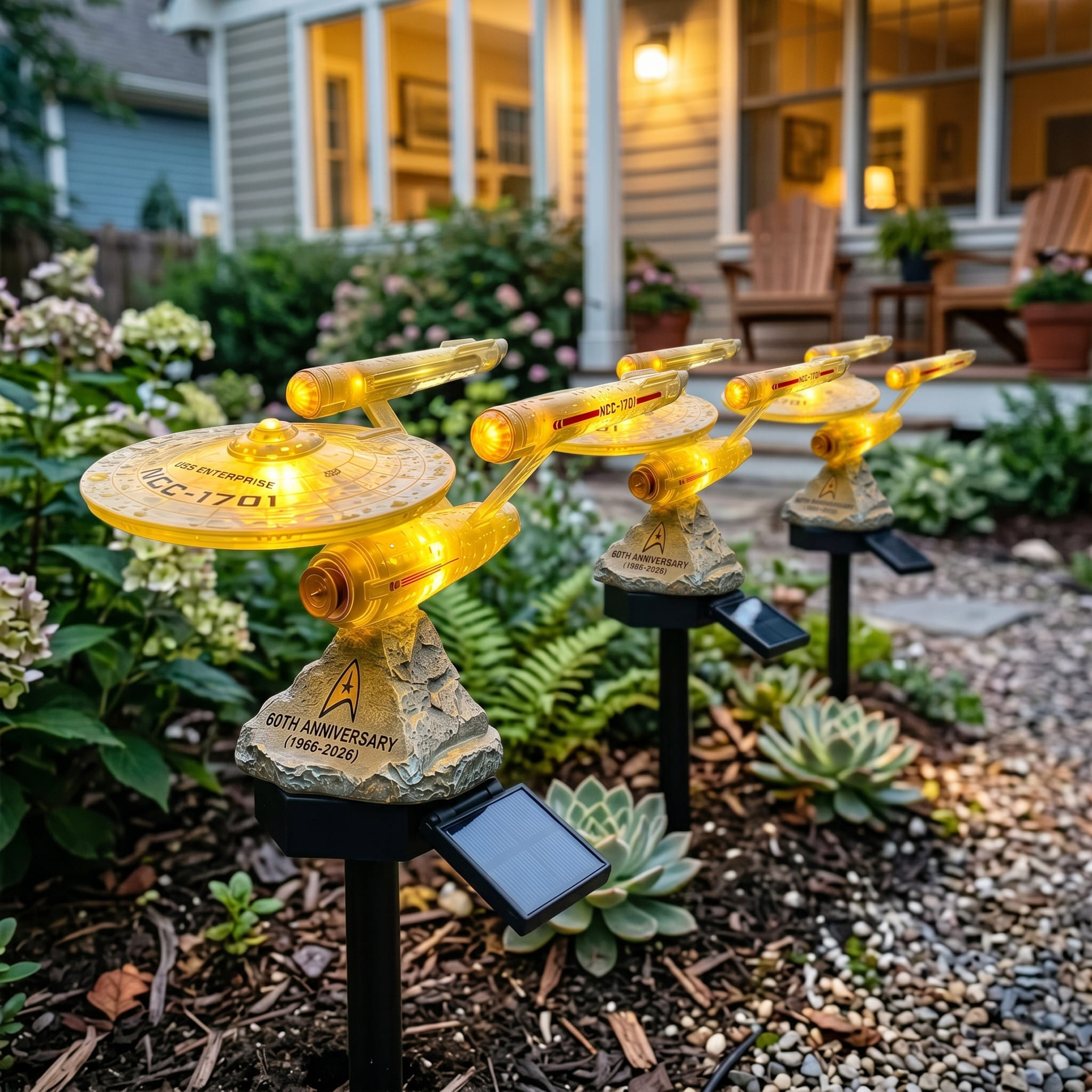 ST USS Enterprise 60th Anniversary Solar Garden Light
