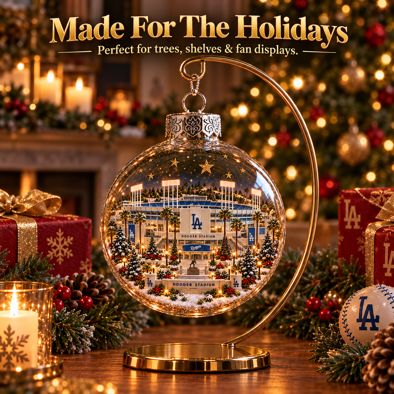 ⚾✨ Bring the Ballpark Home — Light-Up Baseball Stadium Christmas Ornament
