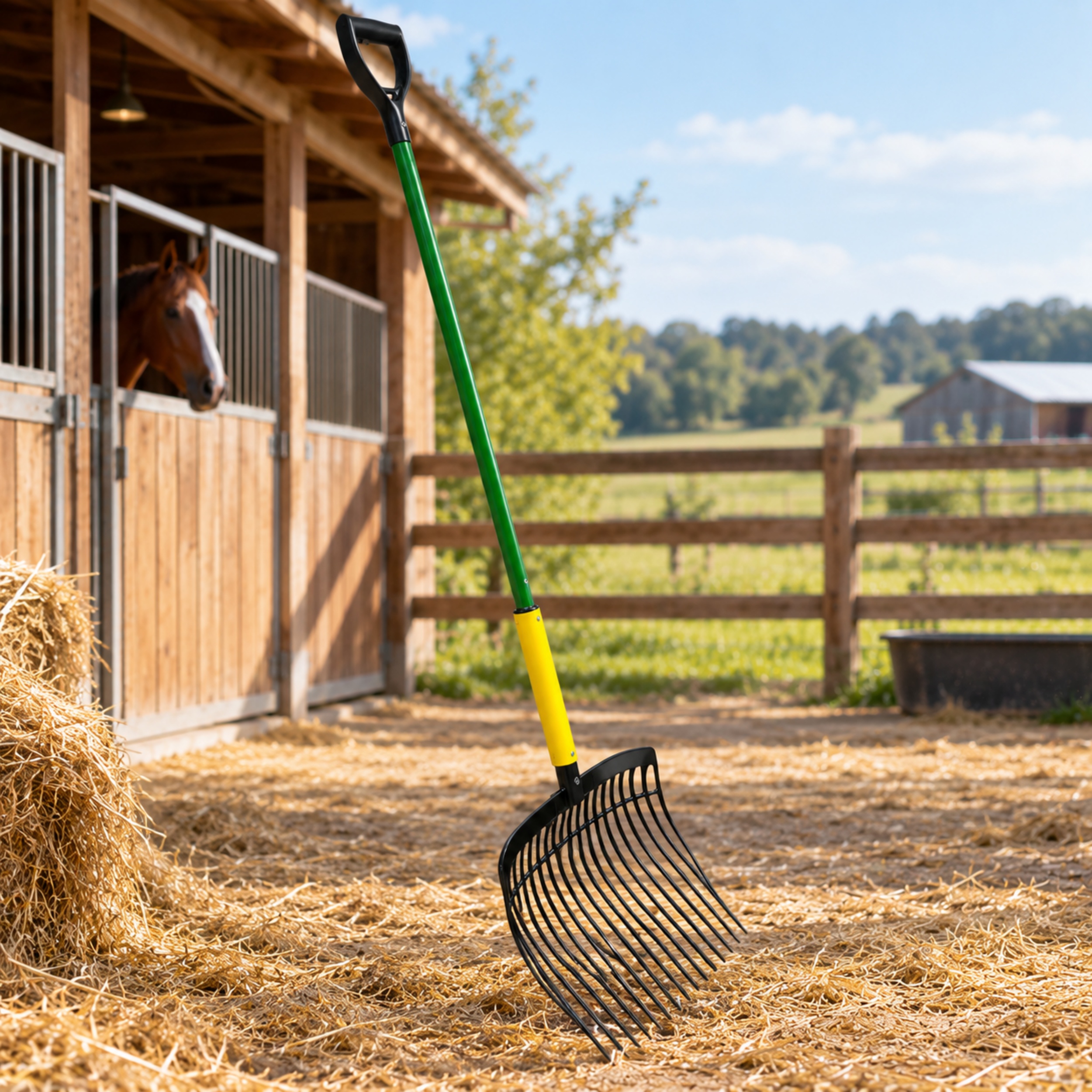 Electric Stable Fork – Cordless Manure Fork with Vibrating Tines