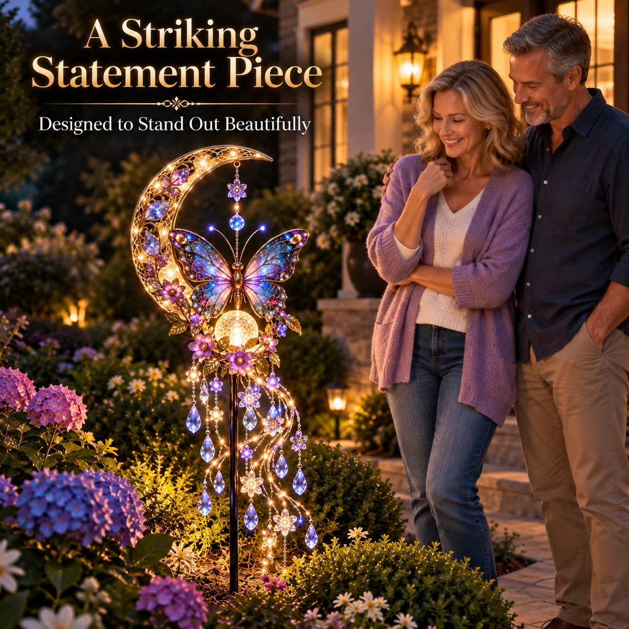 🔥Last Day 49% OFF🔥Cross & Lily Solar Garden Light™ | Christian Faith Garden Stake ✝️✨