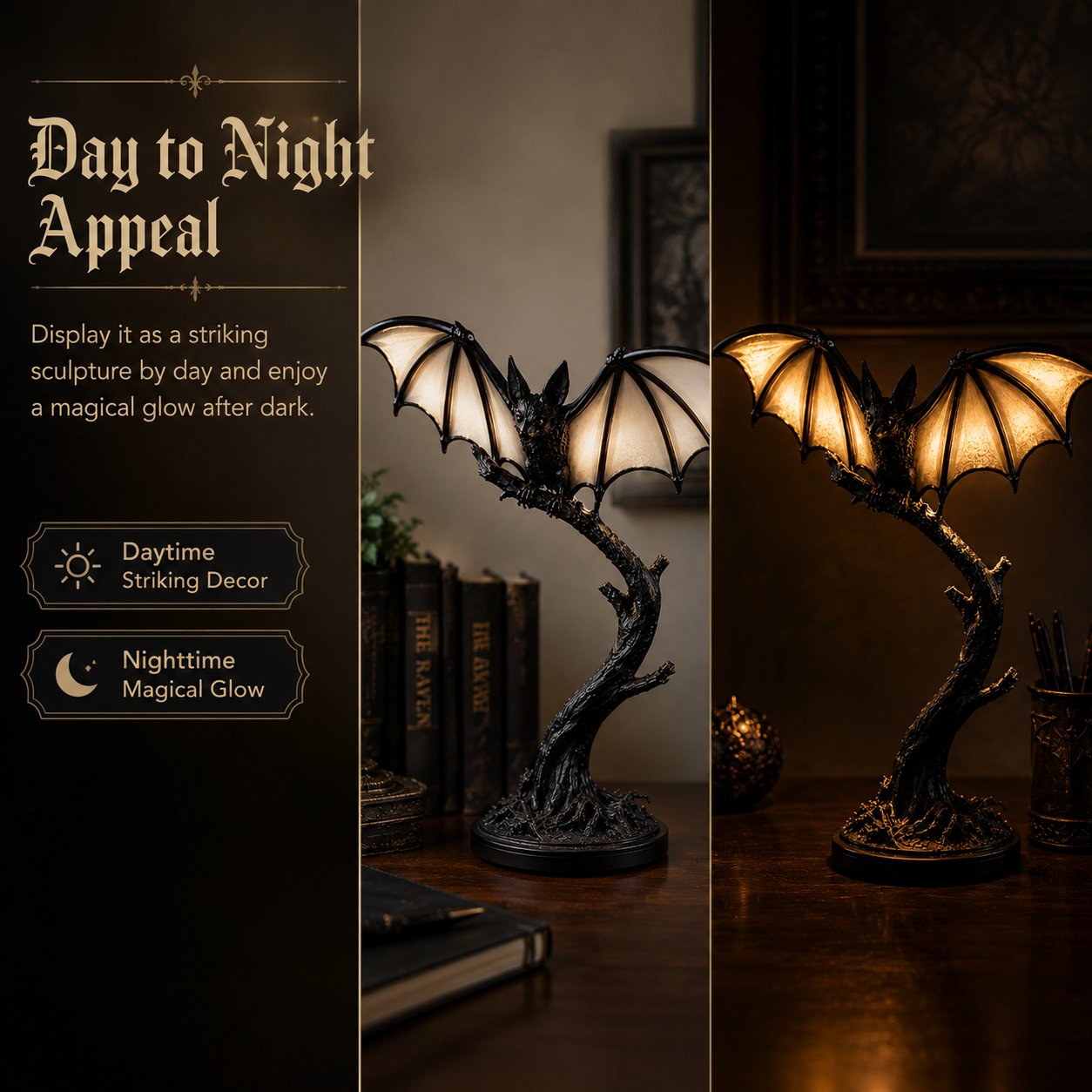 🔥 39% OFF – Glowing Bat Desk Lamp🎉Only Today Buy More Save More🔥