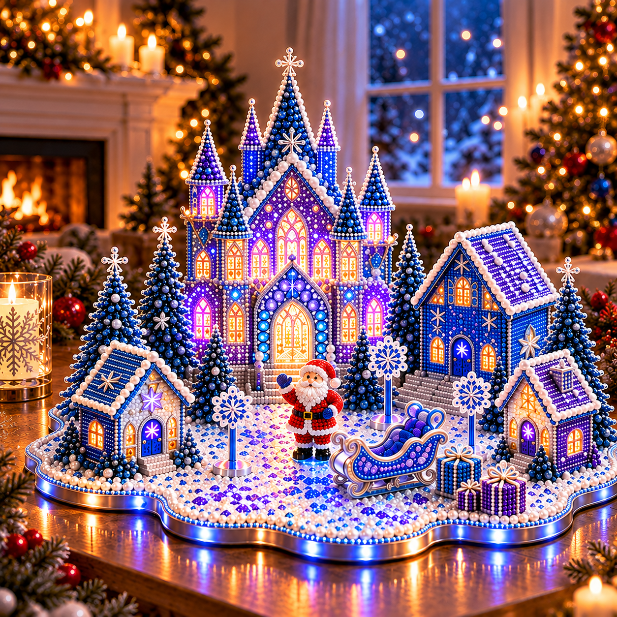 Last Day 70% OFF –✨🔥 Sparkling Christmas Church DIY Gem Art Kit