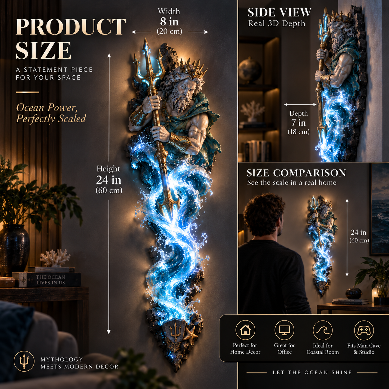 ⏰ Limited Stock 50% OFF  ⚡🌊 Mythological Sculpture Wall Lamp Collection 🏛️✨