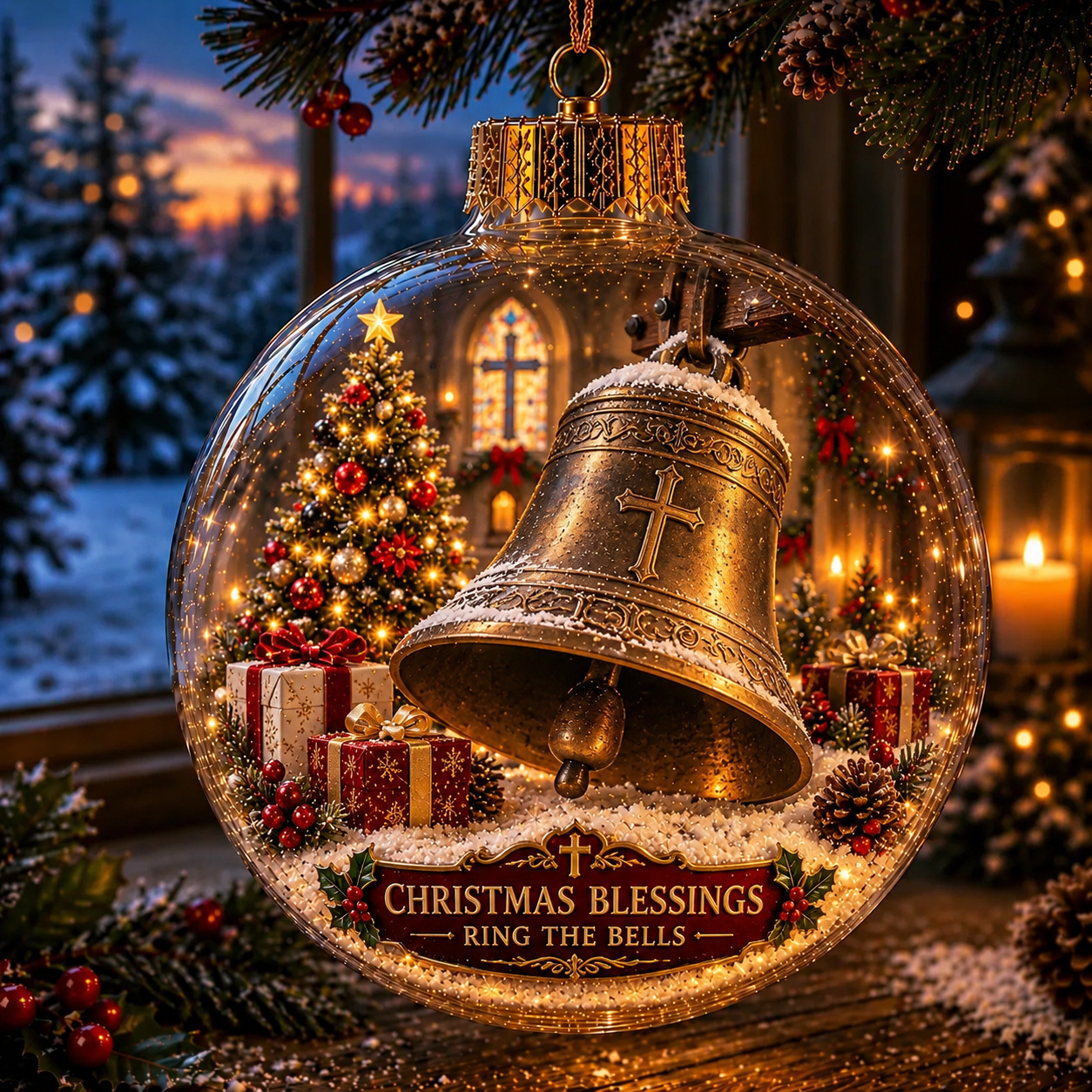 ✝️ Light-Up Christian Faith Christmas Ornament
