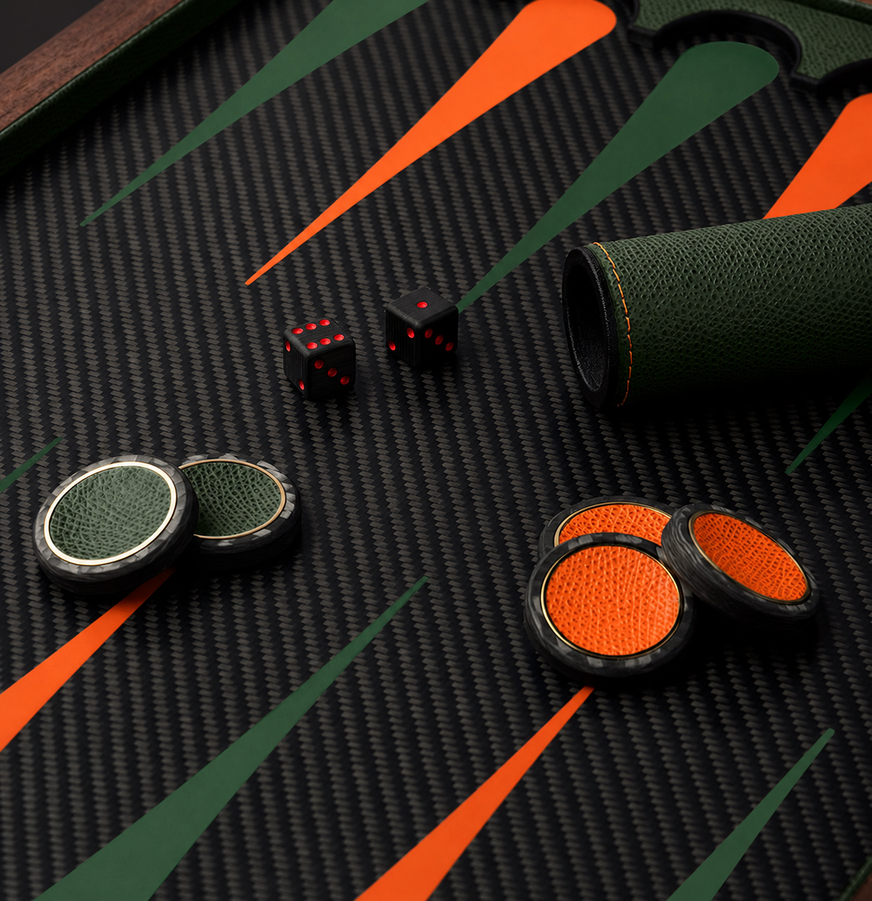 Luxury Carbon Fiber Backgammon Set – Collector Edition Premium Board Game