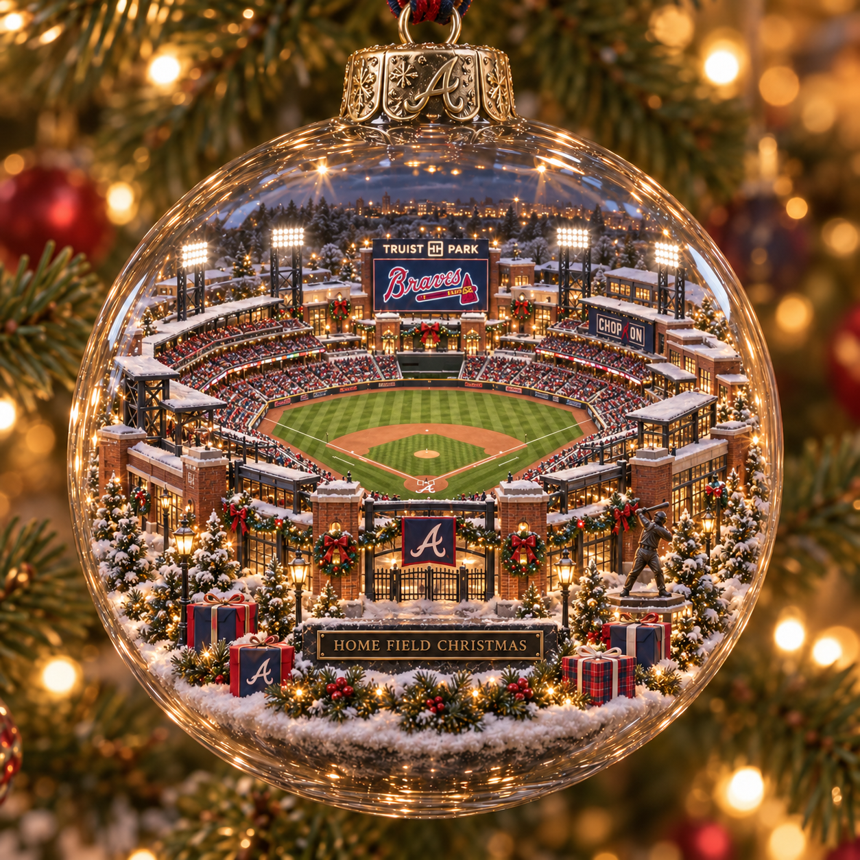 ⚾🎄 Chop On – Light-Up Baseball Heritage Christmas Ornament