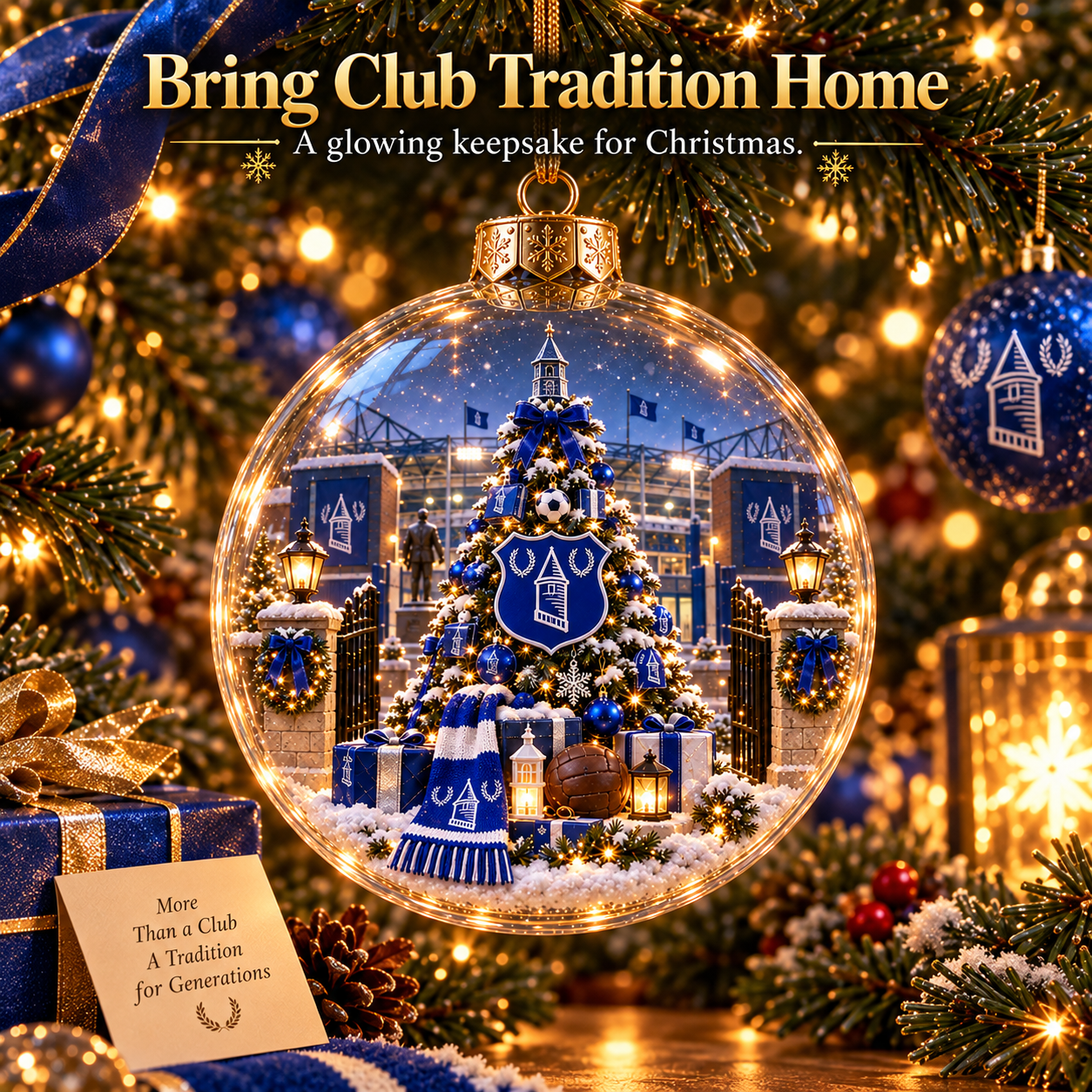 🎄 Nil Satis Nisi Optimum Light-Up Football Christmas Globe Ornament