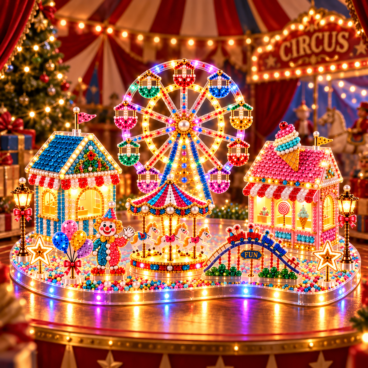 Last Day 70% OFF –✨🔥 Sparkling Christmas Church DIY Gem Art Kit