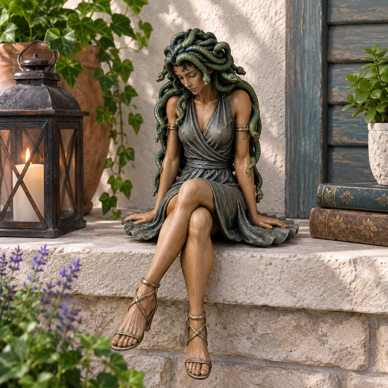Medusa Sitter Statue