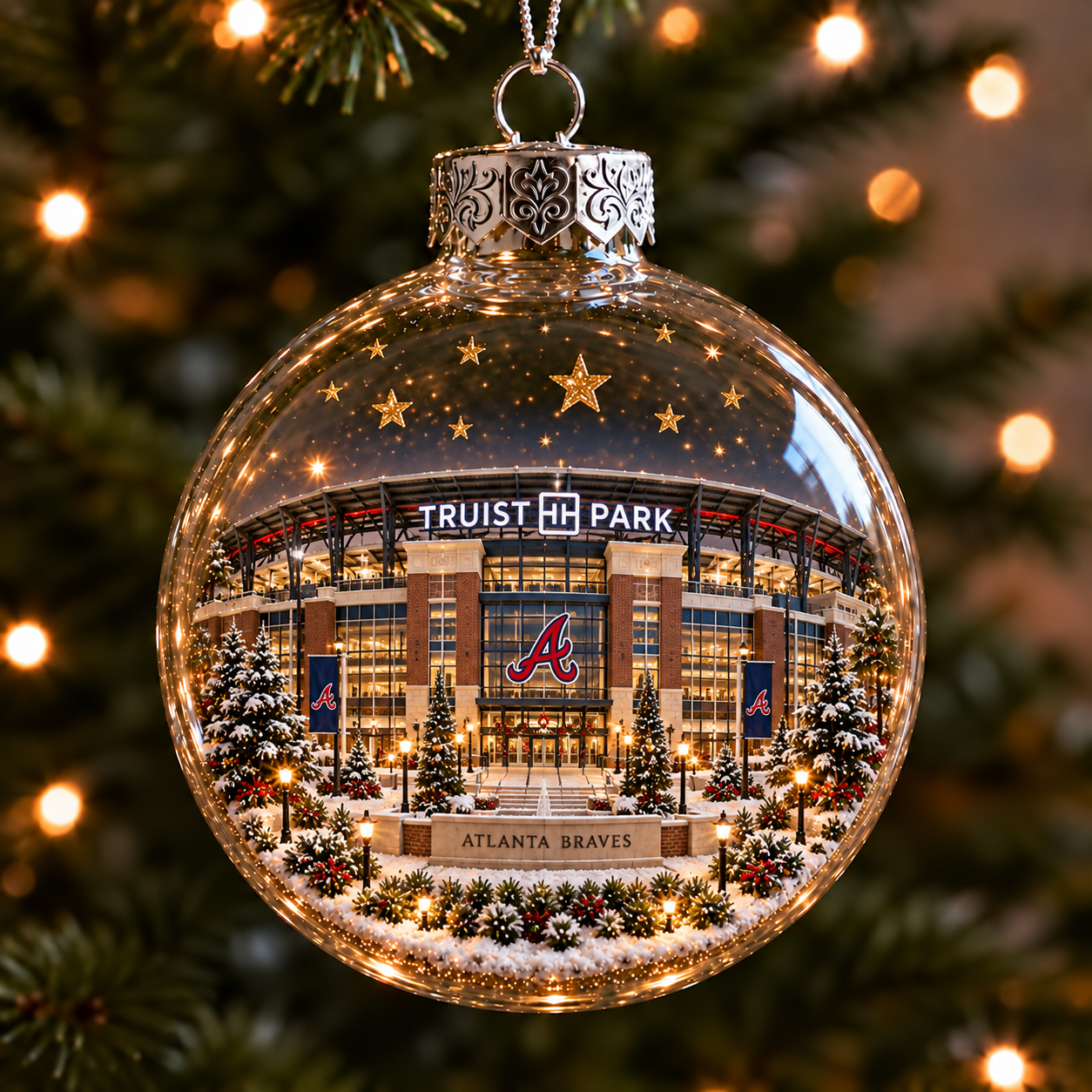 ⚾✨ Bring the Ballpark Home — Light-Up Baseball Stadium Christmas Ornament