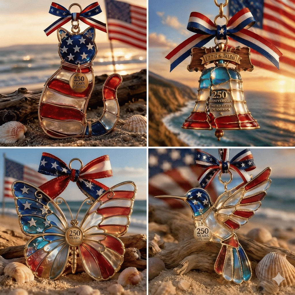 Hot Sale 49% OFF- America 250th Anniversary Patriotic Stained Ornament