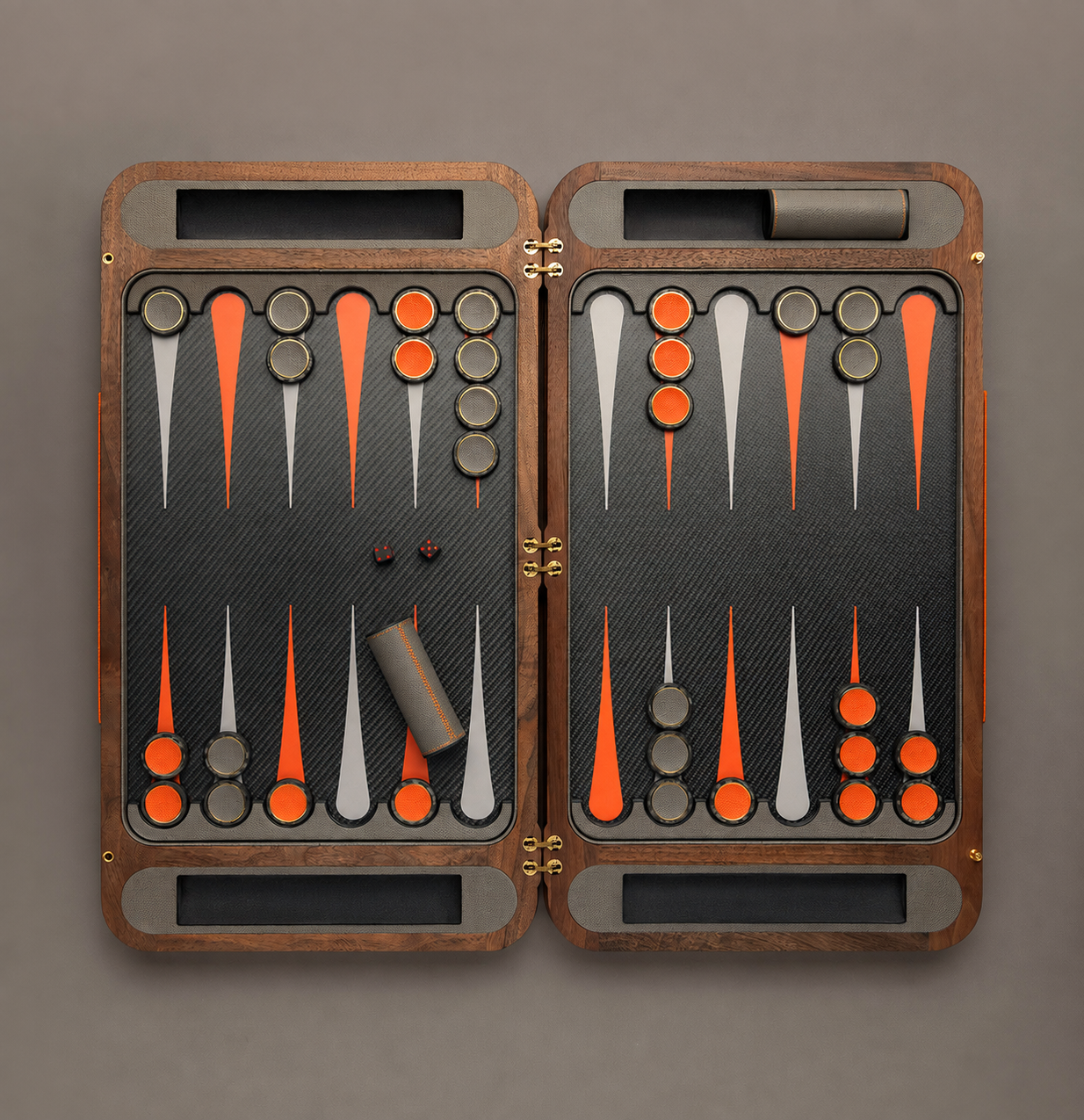 Luxury Carbon Fiber Backgammon Set – Collector Edition Premium Board Game