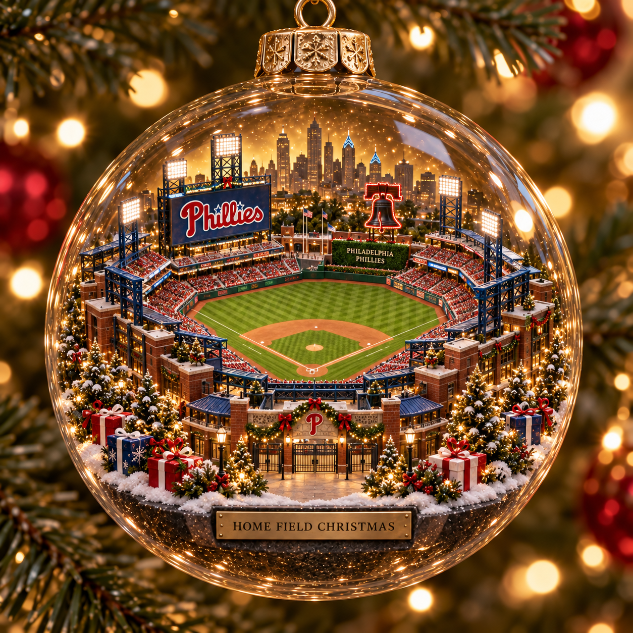 ⚾🎄 More Than a Game – Light-Up Baseball Heritage Christmas Ornament
