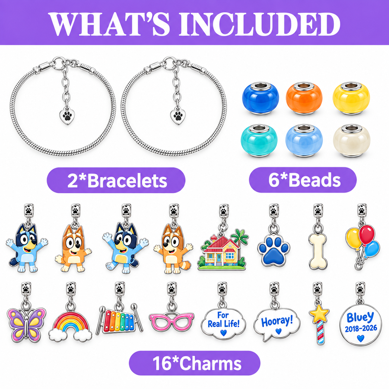 Bluey 24-Day Charm Bracelet Advent Calendar