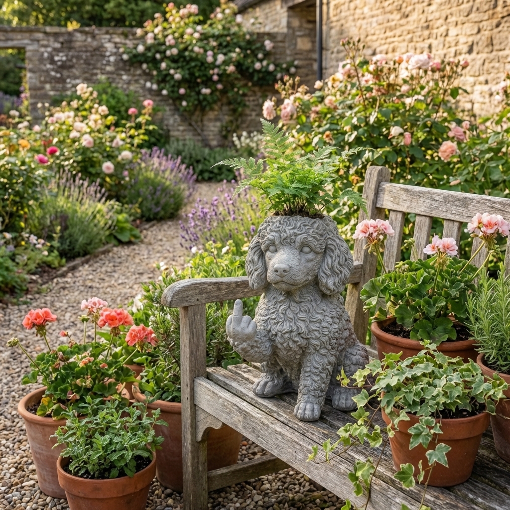 Wacky Poodle Planter  Instantly Infuse Your Plants with Personality 