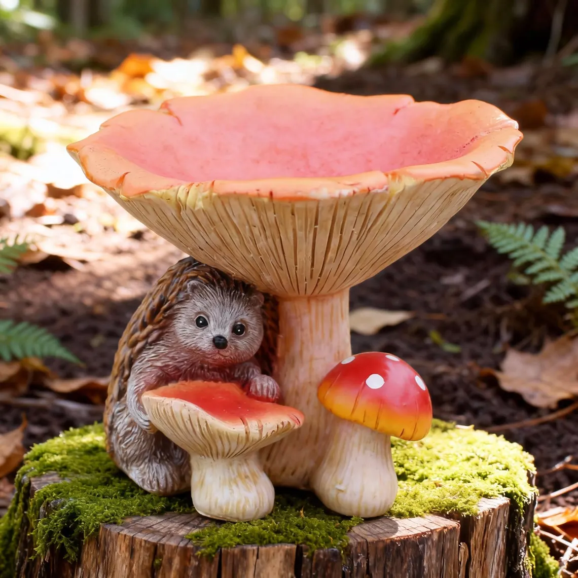 Hedgehog-shaped bird feeder