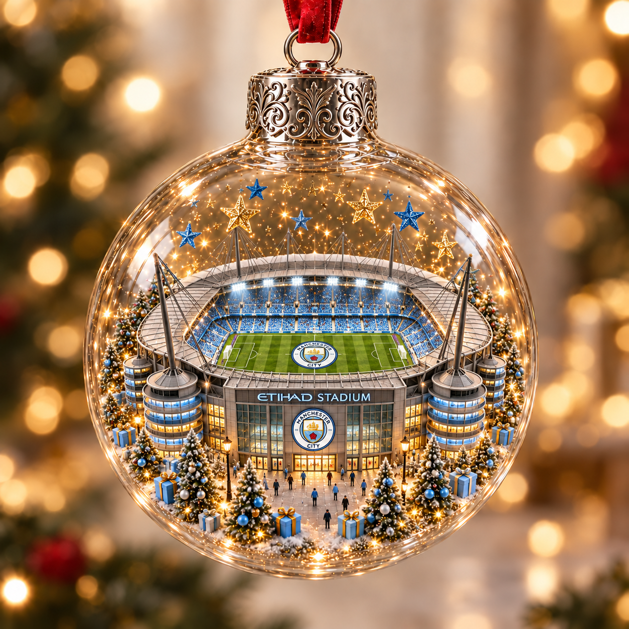 ⚽🎄 Bring the Stadium Home — Light-Up Football Stadium Christmas Ornament