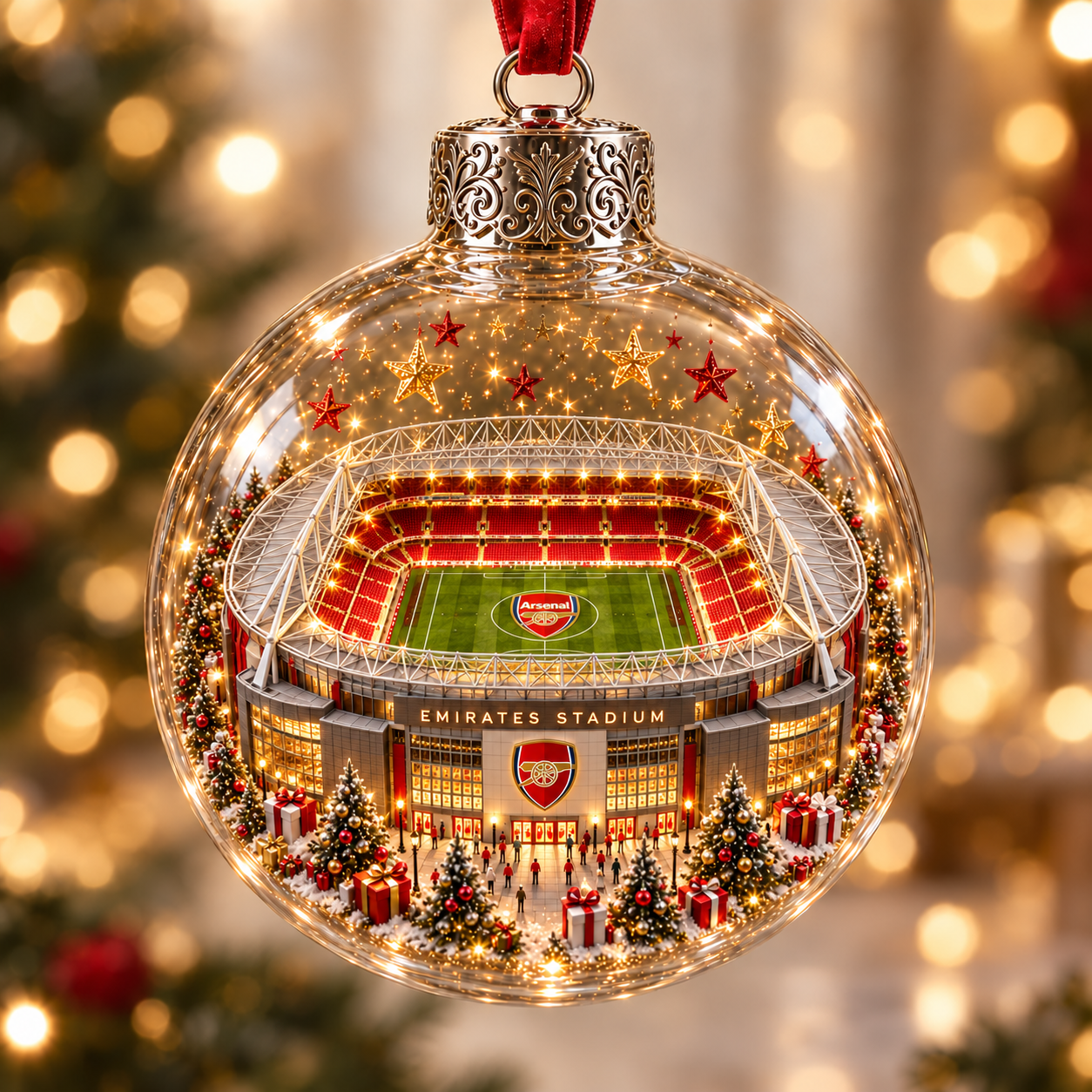 ⚽🎄 Bring the Stadium Home — Light-Up Football Stadium Christmas Ornament