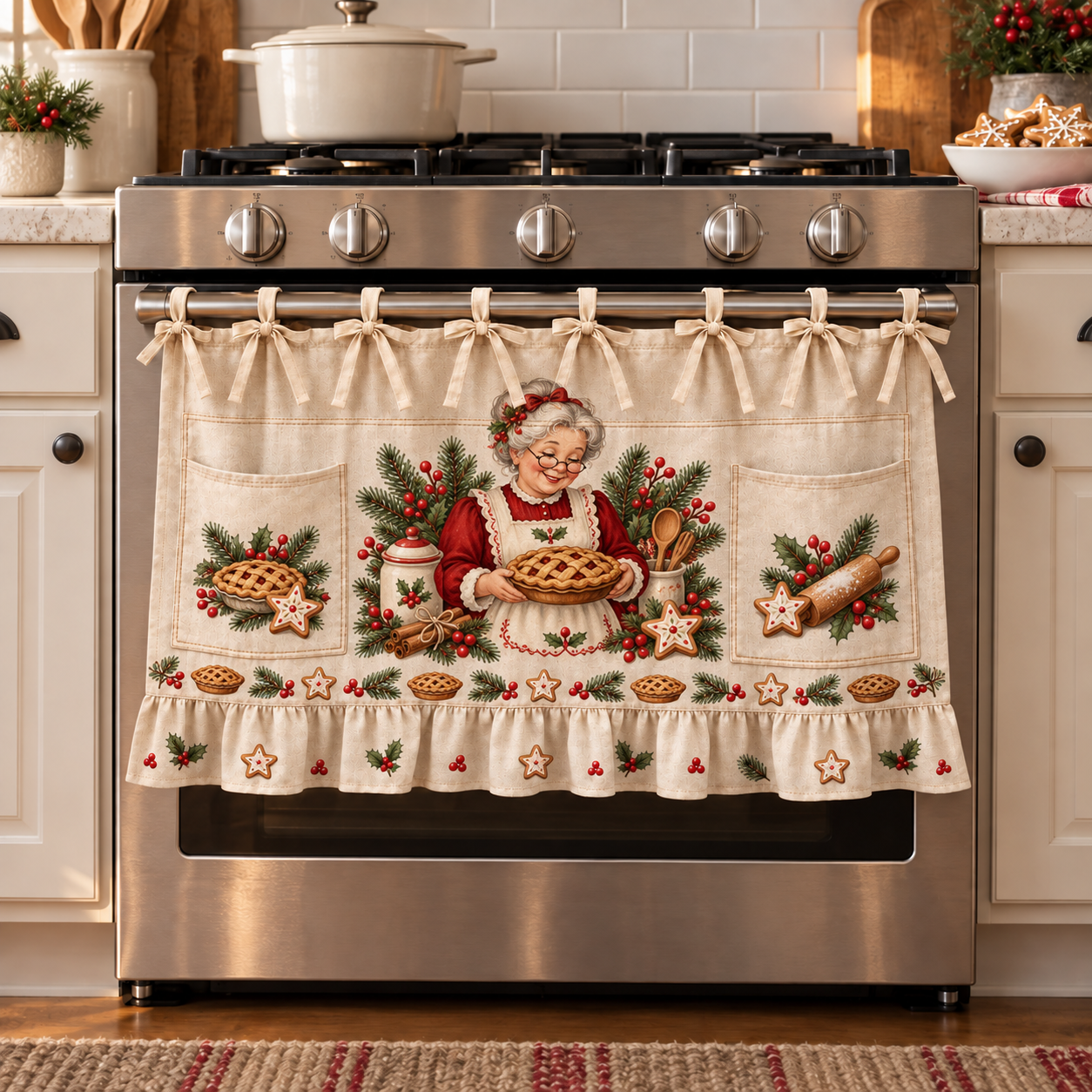 LAST DAY 70% OFF 🎄 Christmas Tie-On Pocket Curtain Collection