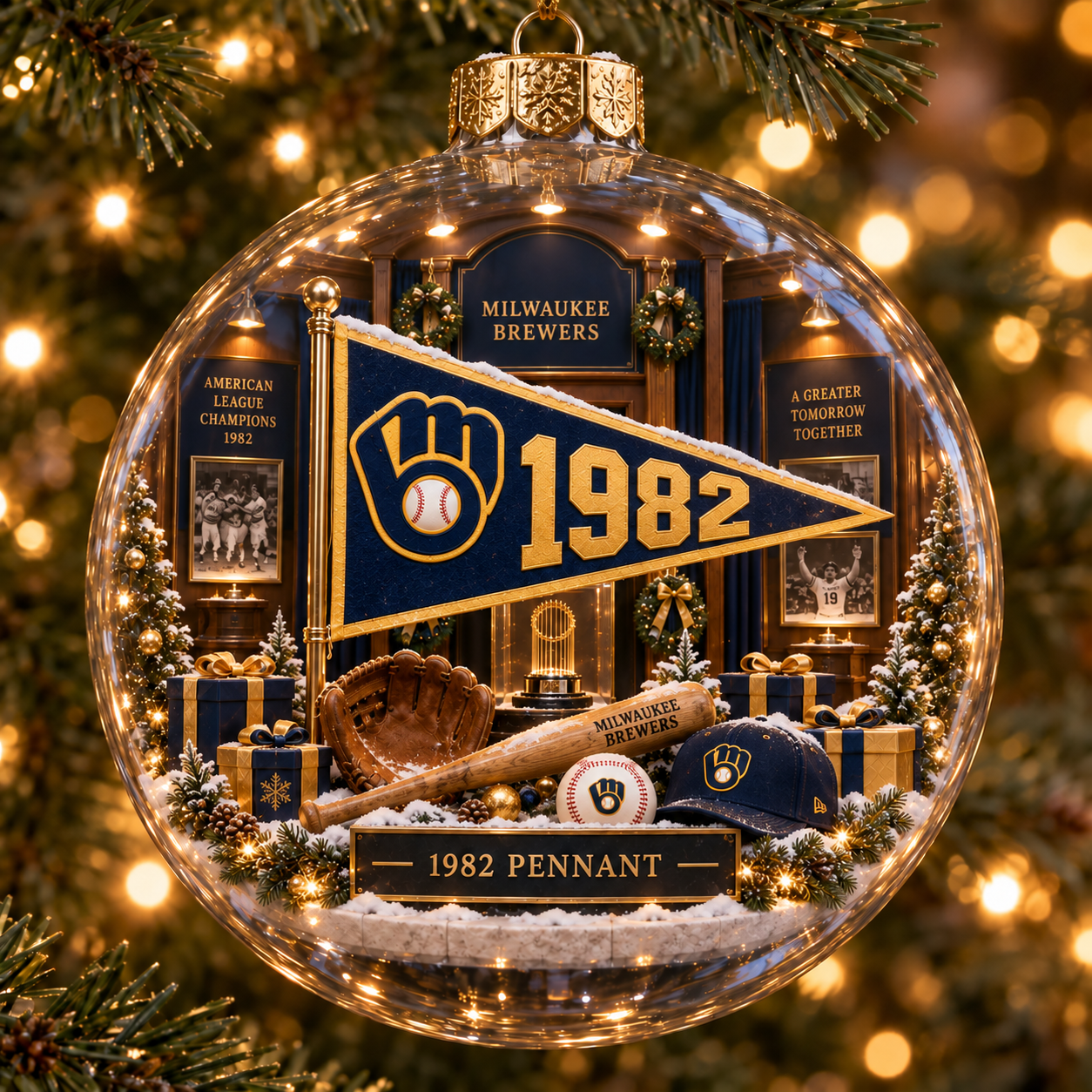 ⚾🎄 Good People. Good Baseball. – Light-Up Baseball Heritage Christmas Ornament