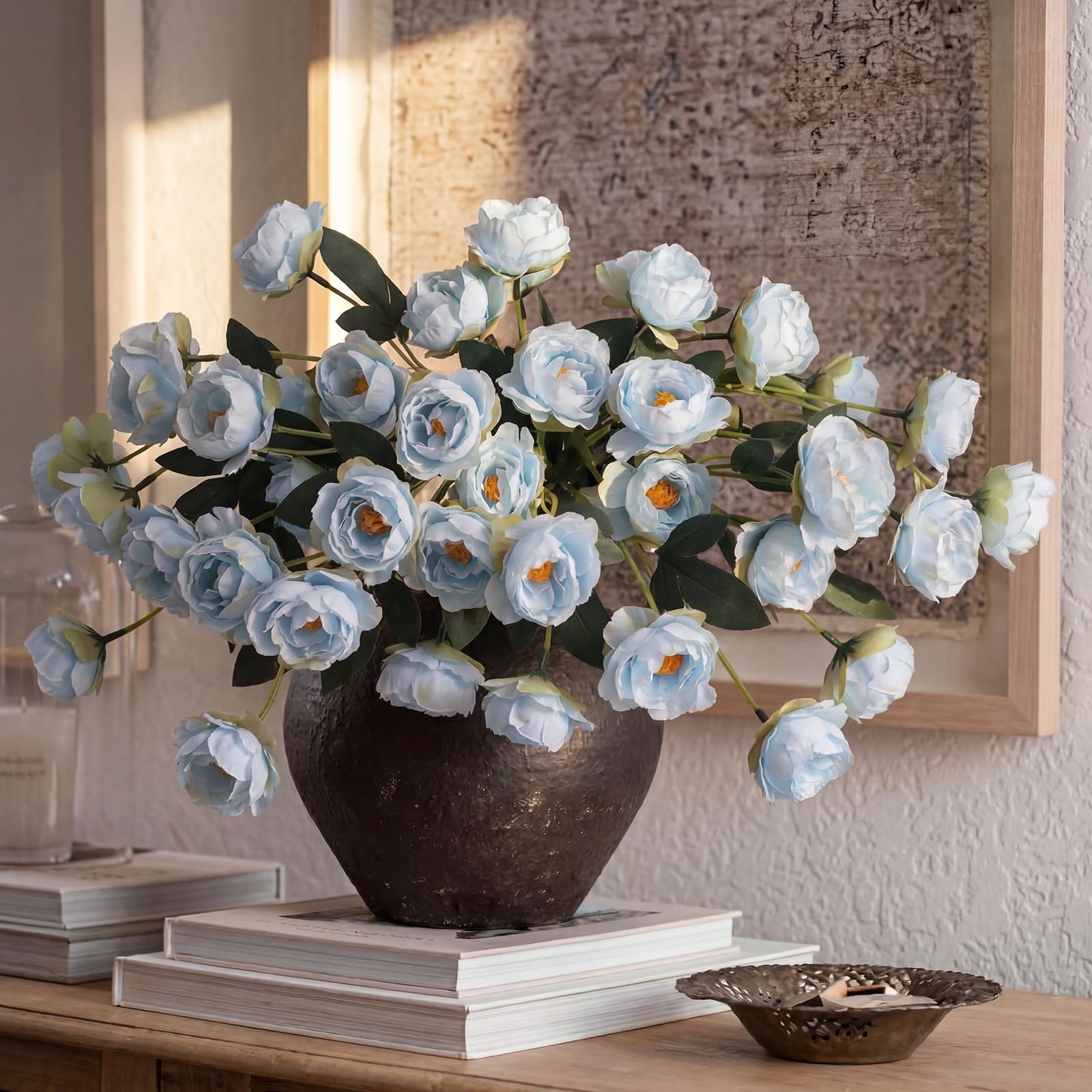 Artificial Peony Stems for Vase Styling Set of 3