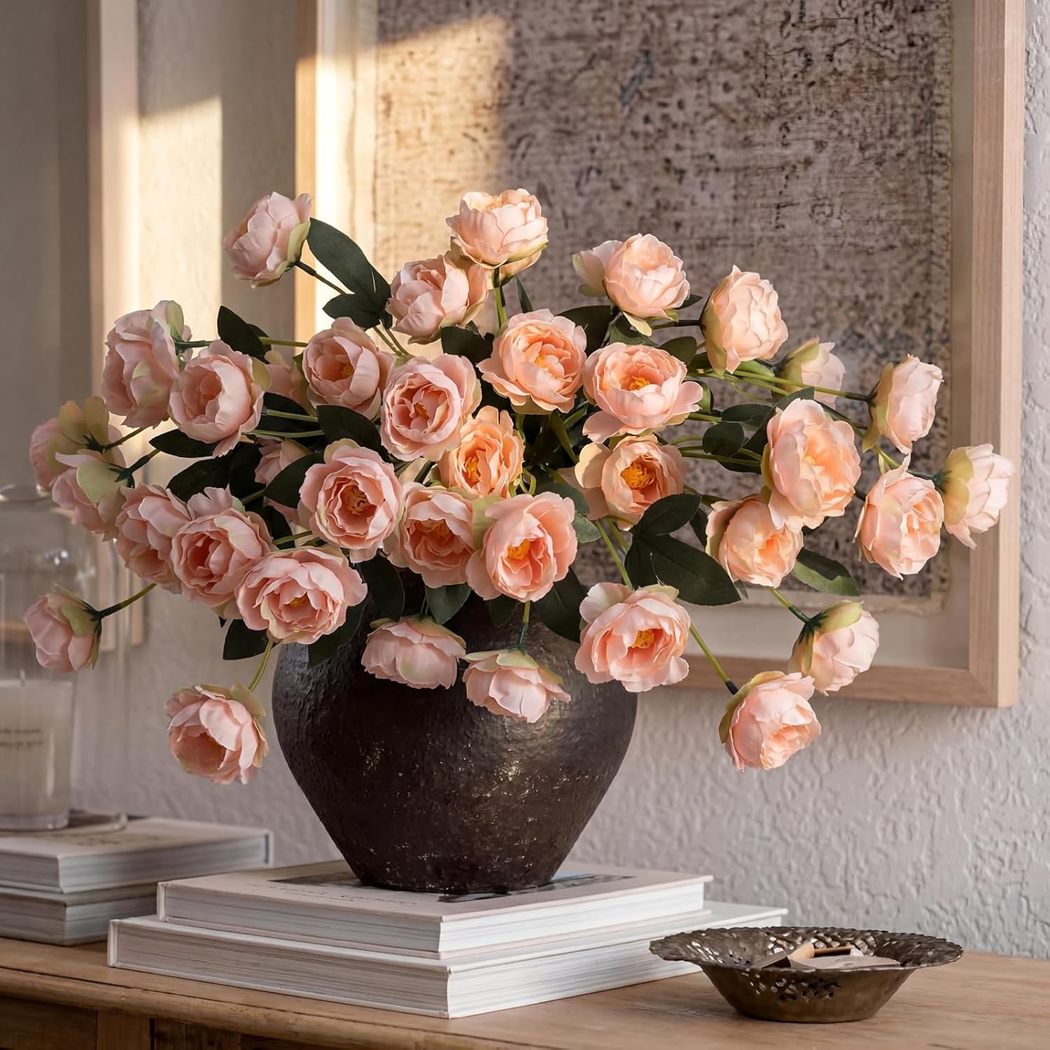 Artificial Peony Stems for Vase Styling Set of 3