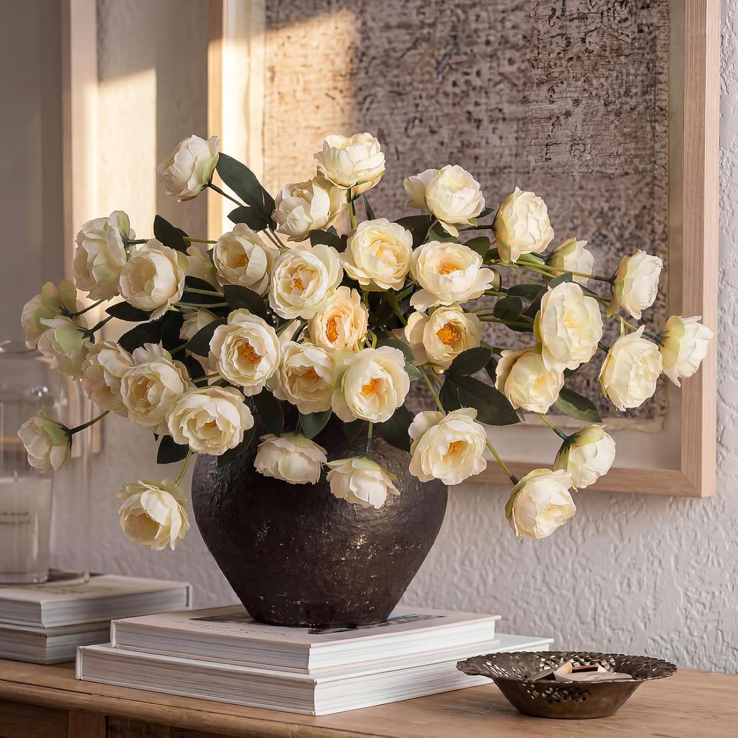 Artificial Peony Stems for Vase Styling Set of 3