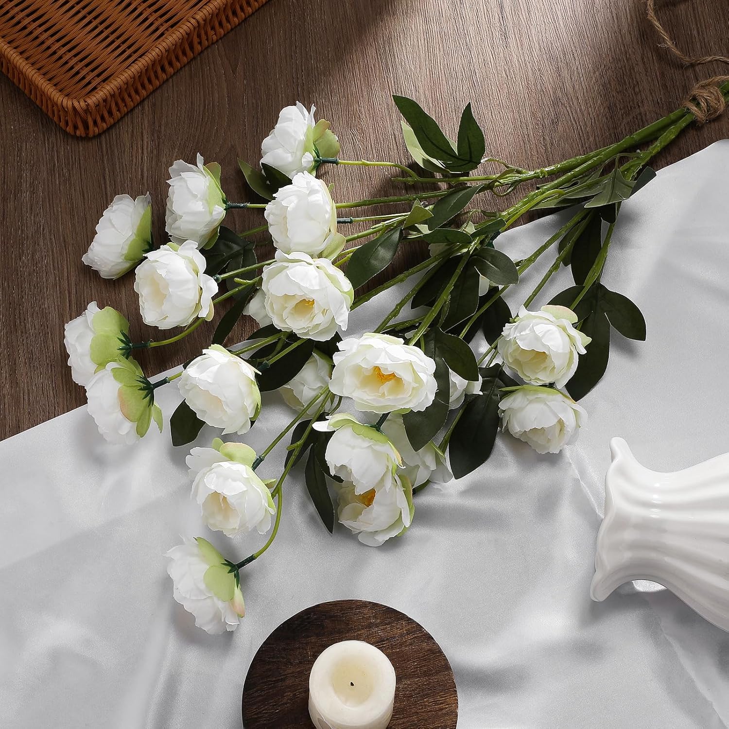 Artificial Peony Stems for Vase Styling Set of 3