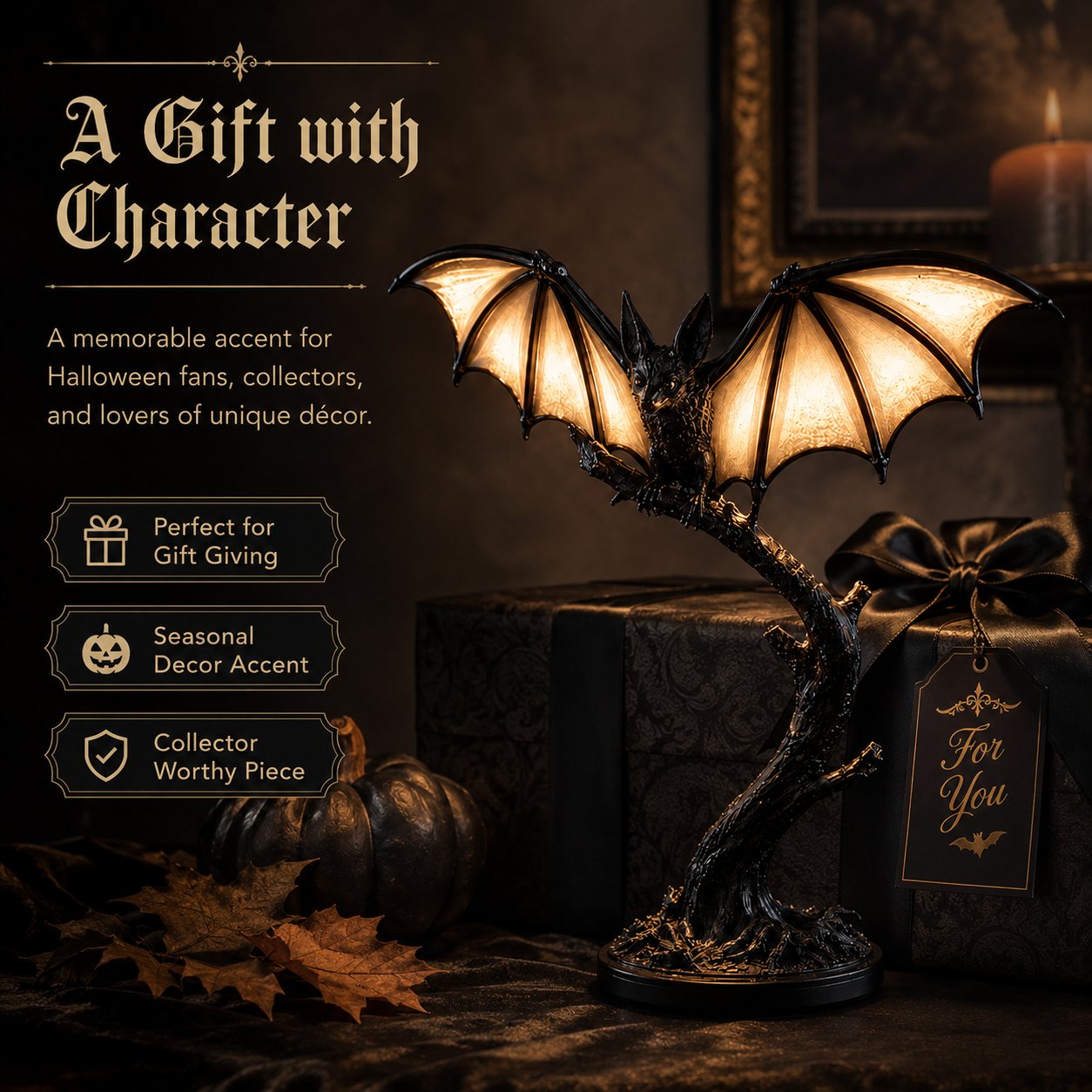 🔥 39% OFF – Glowing Bat Desk Lamp🎉Only Today Buy More Save More🔥