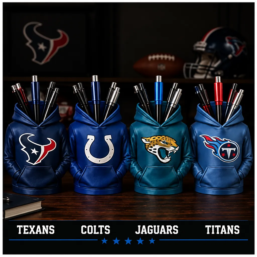 3D Printed Football Hoodie Pen Holder | Team Desk Organizer - MySpotifyGlass
