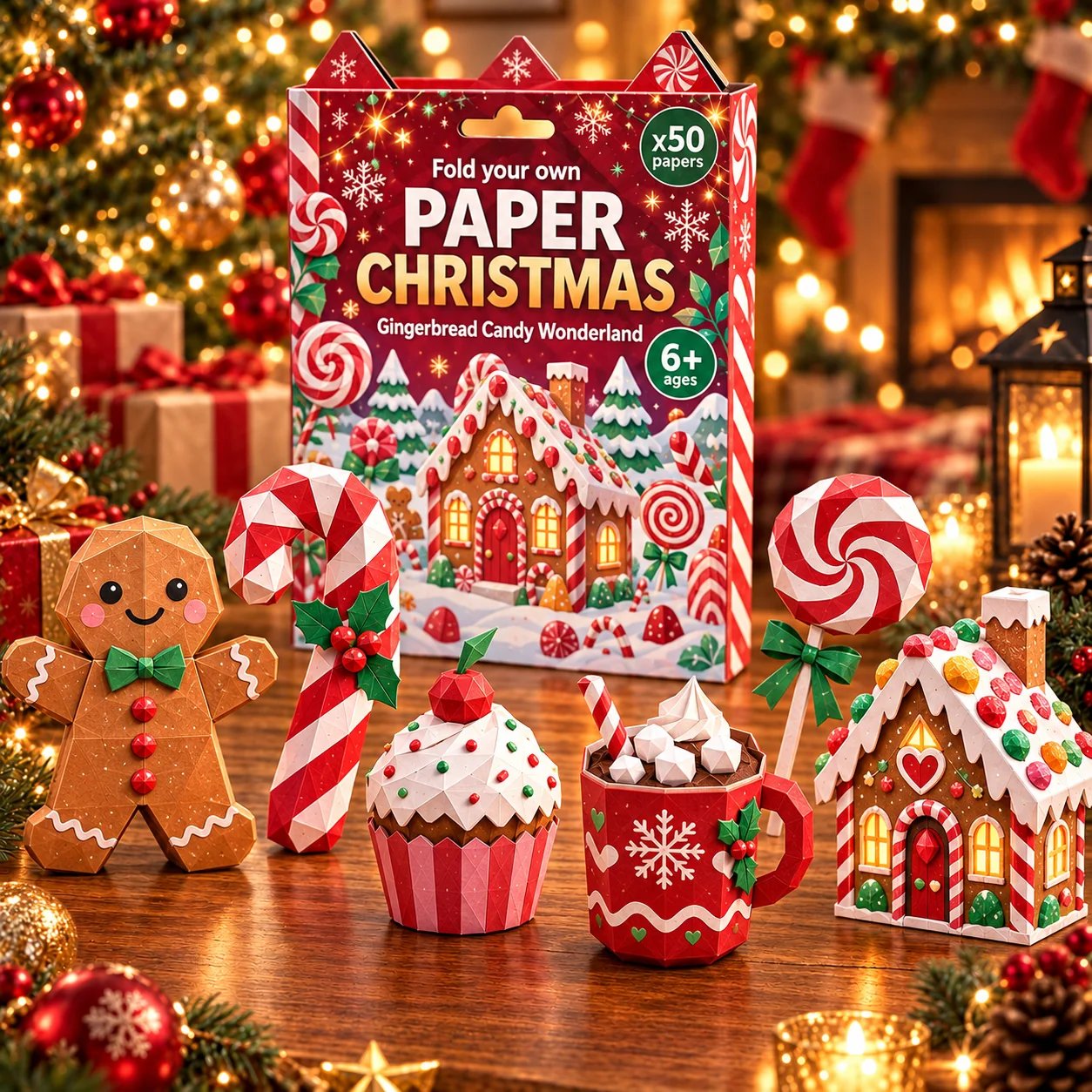 🍪Gingerbread Wonderland 🧘Relaxing & Beginner-Friendly- 3D DIY Paper Christmas(💕Step-by-Step Guide Included)