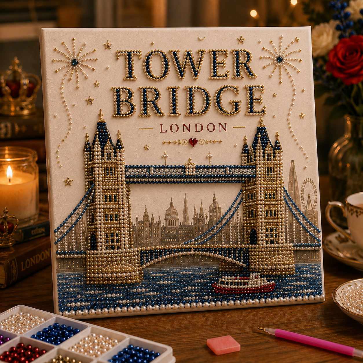 🇬🇧 British Landmarks Pearl Art DIY Kit