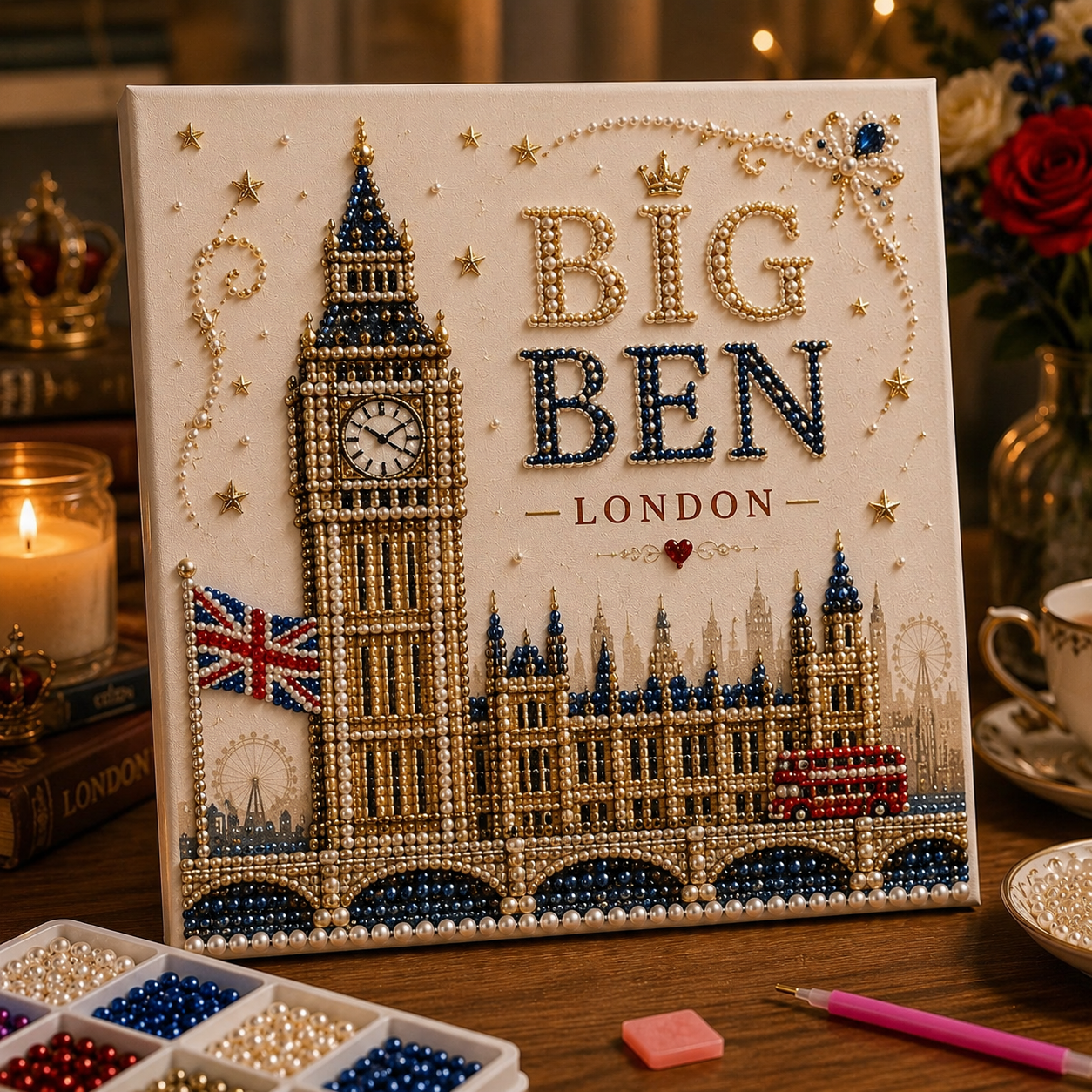 🇬🇧 British Landmarks Pearl Art DIY Kit