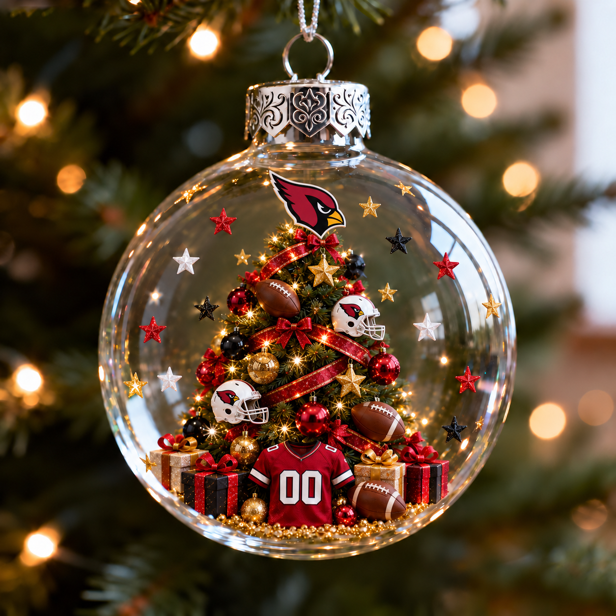 🎄 32-Team Football Christmas Tree Light-Up Ornament