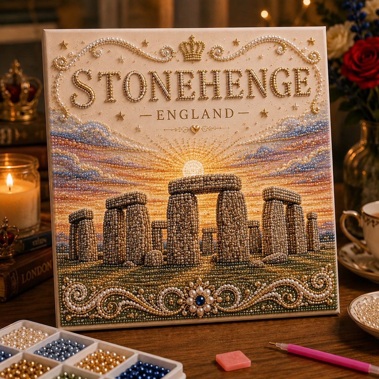 🇬🇧 British Landmarks Pearl Art DIY Kit