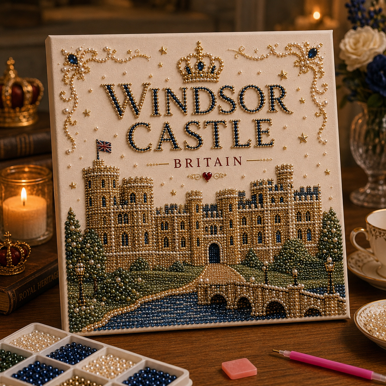 🇬🇧 British Landmarks Pearl Art DIY Kit