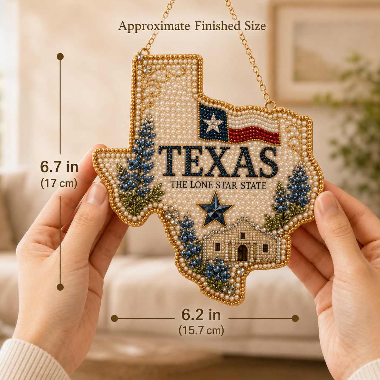 🇺🇸 50 States DIY Pearl & Rhinestone Hanging Keepsake Kit