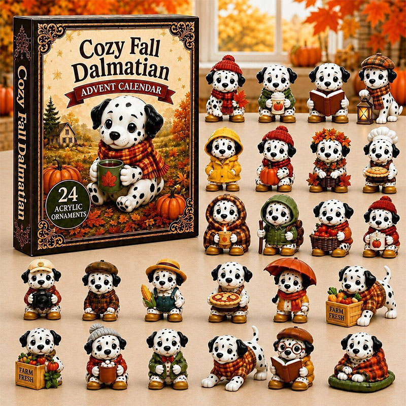 😍🐕24 Days Dalmatian Acrylic Ornament Advent Calendar