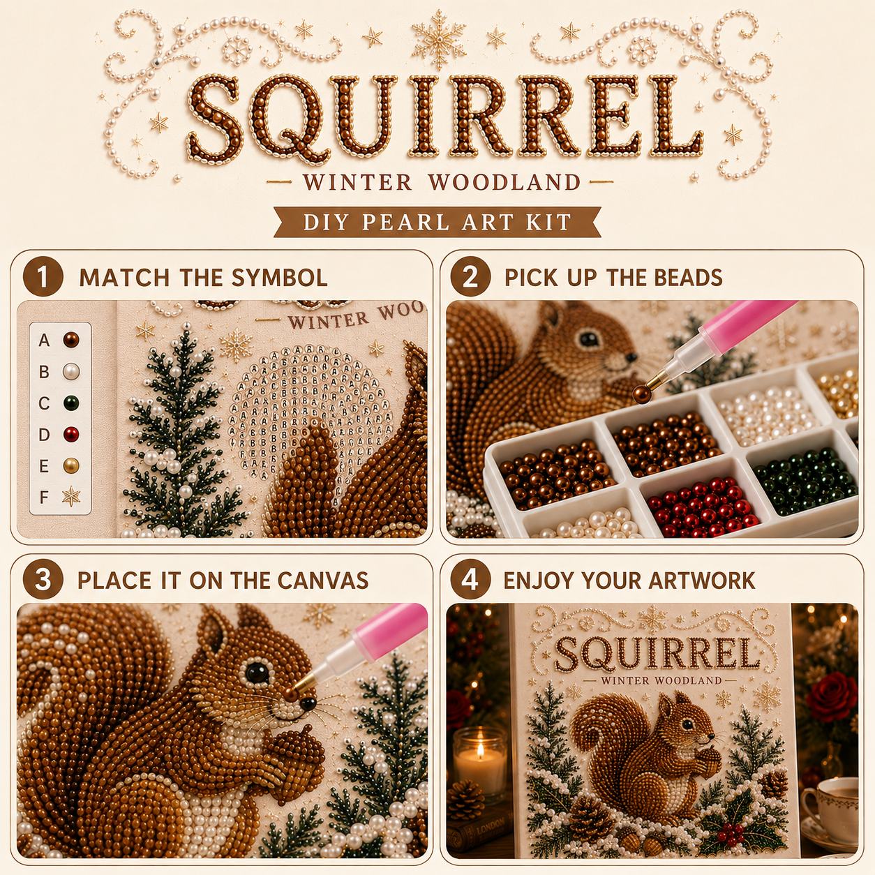 ❄️ Winter Woodland DIY Bead Art Kit