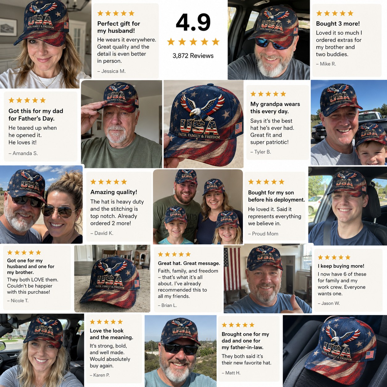 USA Faith, Family & Freedom Cap-49% OFF