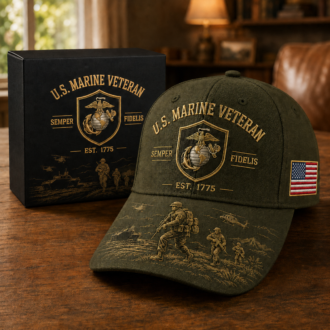 U.S. Marine Veteran Semper Fidelis Commemorative Cap 🇺🇸