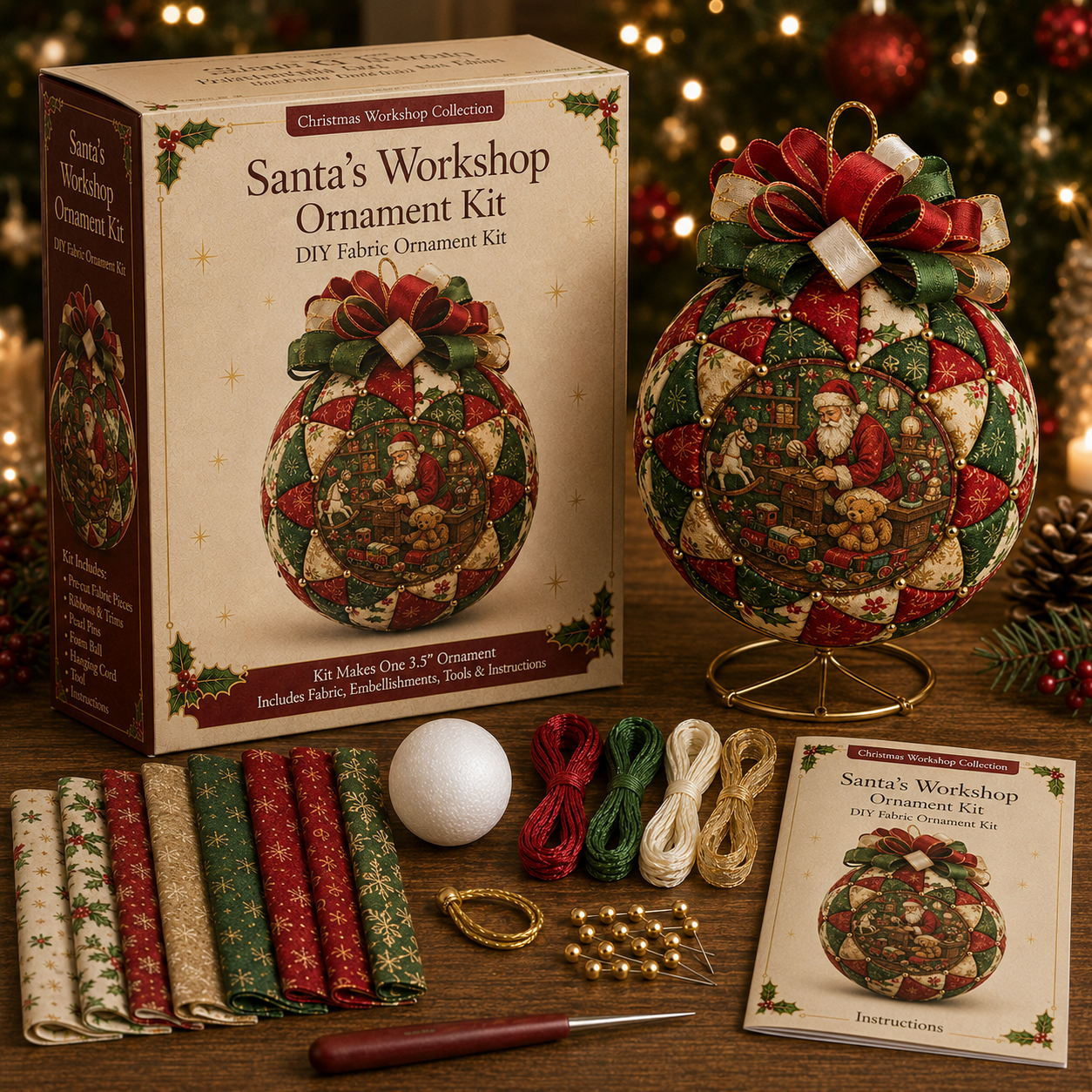 🔥Last Day 49% OFF – DIY Christmas Patchwork Ornament Kit