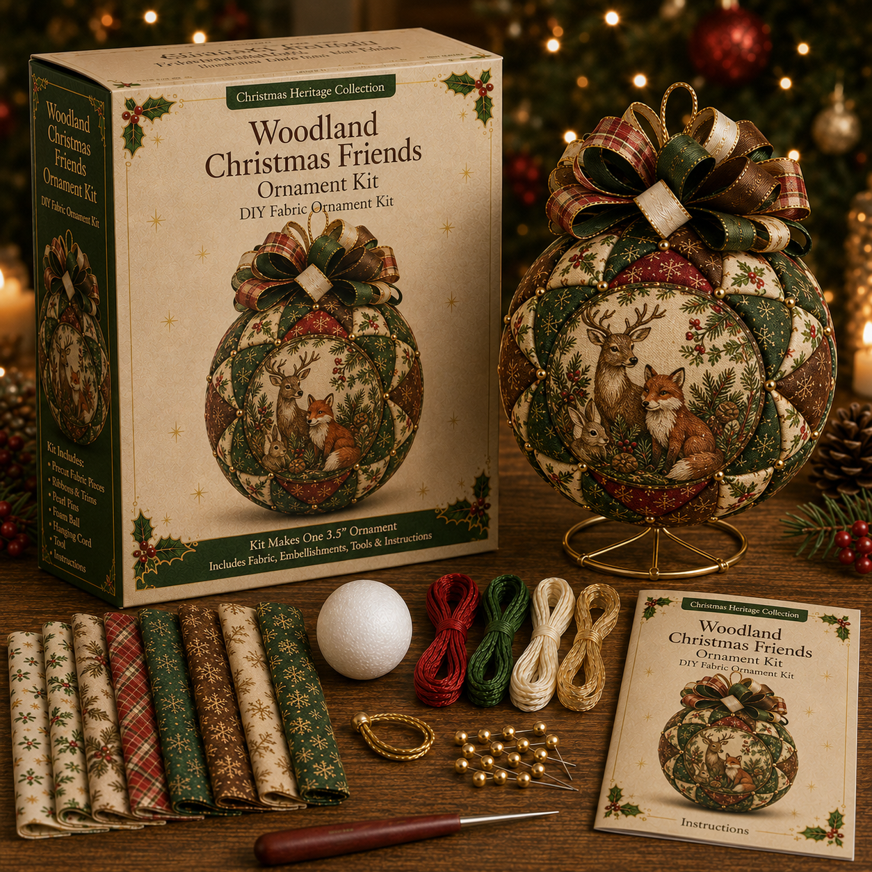 🔥Last Day 49% OFF – DIY Christmas Patchwork Ornament Kit