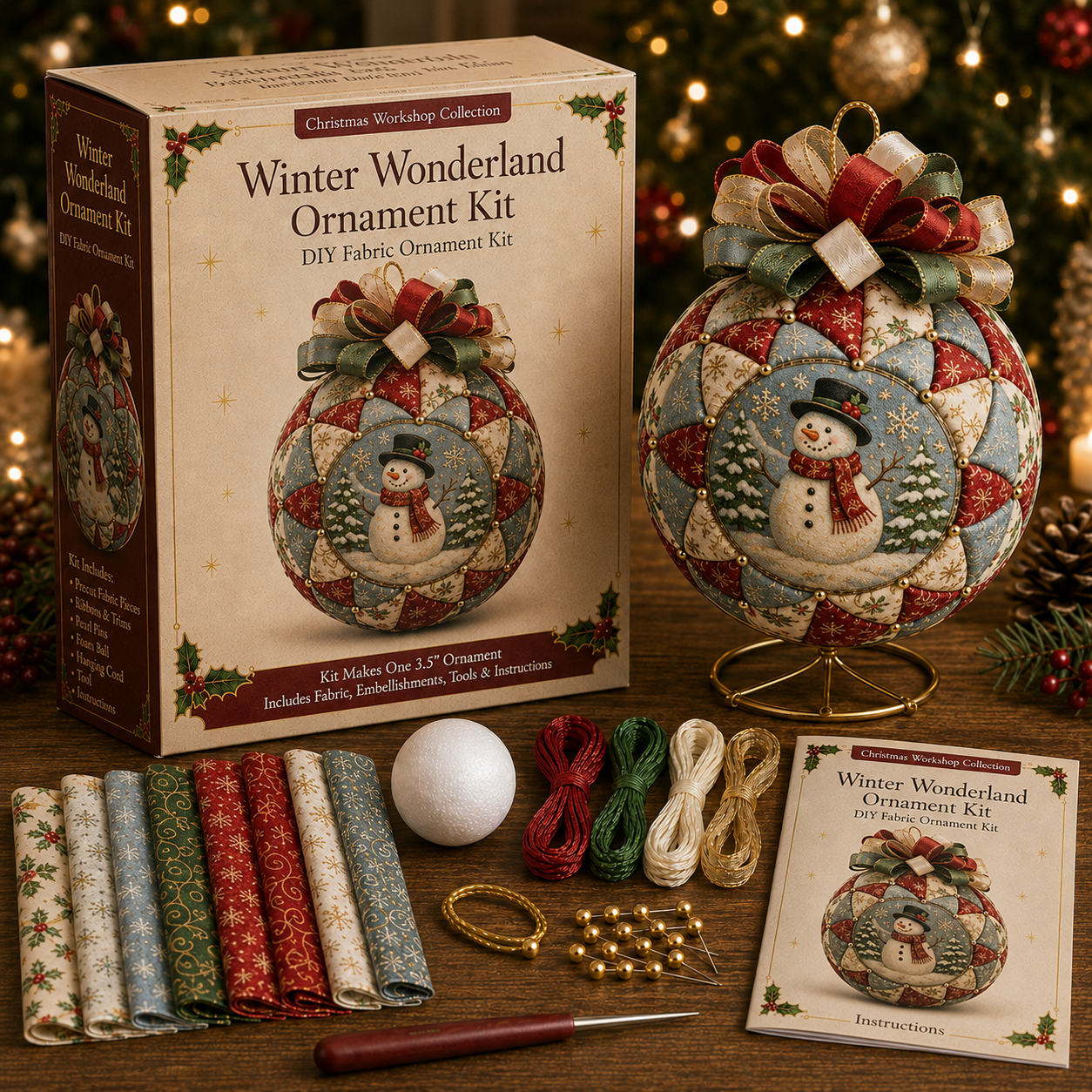 🔥Last Day 49% OFF – DIY Christmas Patchwork Ornament Kit