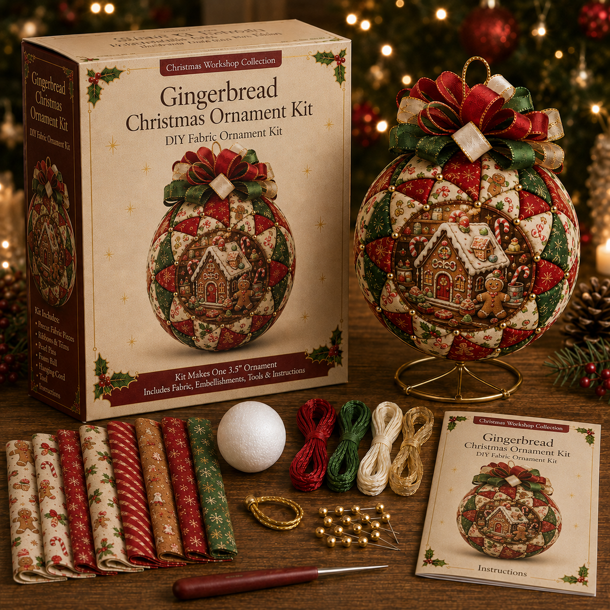 🔥Last Day 49% OFF – DIY Christmas Patchwork Ornament Kit